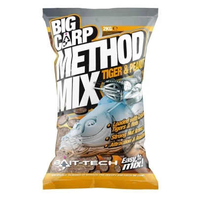Afbeelding van Bait Tech Big Carp Method Mix Tiger &amp; Peanut 2kg Lokvoer
