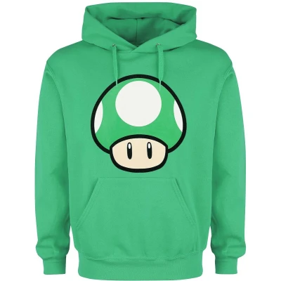 Afbeelding van Super Mario 1 Up Mushroom Trui met capuchon groen M
