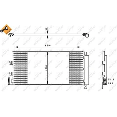 Afbeelding van Condensor, airconditioning NRF 350332