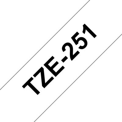 Afbeelding van Brother compatible TZe 251 tape zwart op wit 24 mm x 8 m