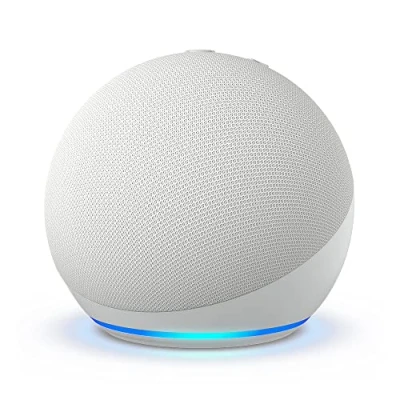 Afbeelding van Amazon Echo Dot (5e generatie, 2022 release Imposant geluid Smartspeaker met wifi, bluetooth en Alexa (spreekt Nederlands) Wit