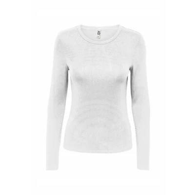 Afbeelding van JDY Jdymila Oneck Longsleeve, Dames, Maat: XS, Weiß