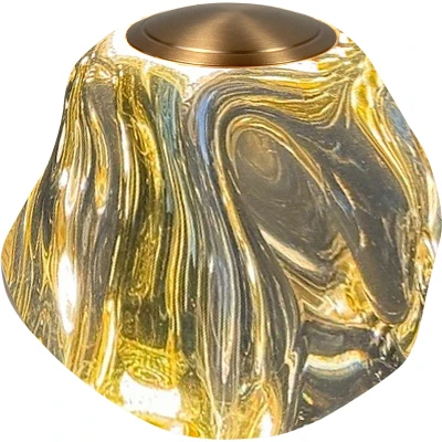 Afbeelding van Highlight TafellampMelina zwart met amber glas enkel T1186.01