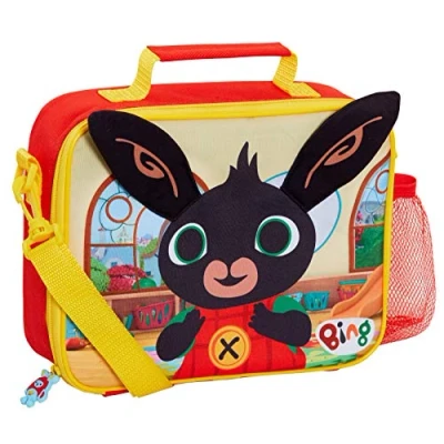Afbeelding van Bing Geïsoleerde lunchtas met 3D oren, voor jongens, meisjes, kleuterschool, school, lunchbox, drankhouder afneembare riem