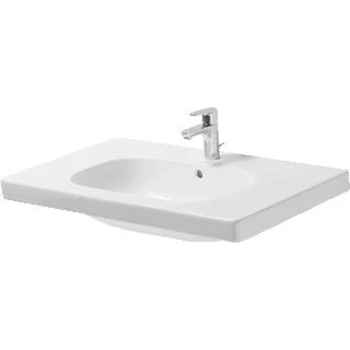 Afbeelding van Duravit D code meubelwastafel 85x48cm 1x kraangat met overloop wit