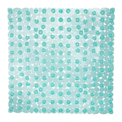 Afbeelding van Relaxdays anti slip douchemat antislipmat vierkant voor douche badmat blauw