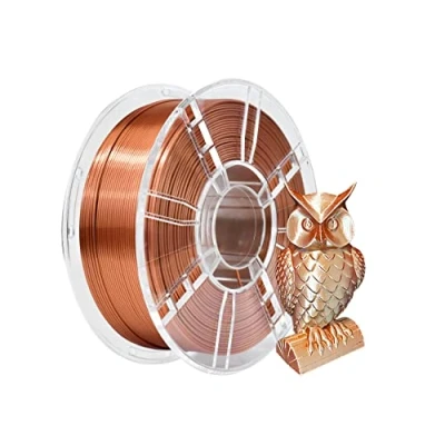 Afbeelding van iBOSS PLA Plus (PLA+) 3D Filament 1.75mm, Printer Plus, Dimensionale Nauwkeurigheid +/ 0.02 mm, 1 kg Coil (2.2 LBS) Printing voor Printer,Zijde rood koper