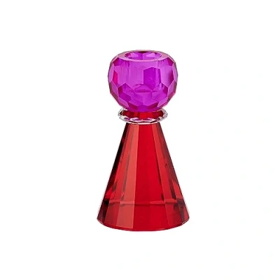 Afbeelding van Gift Company Kerzenhalter Sari Konus, Kerzenständer, Kristallglas, Pink, Rot, 11.5 cm, 1093701013