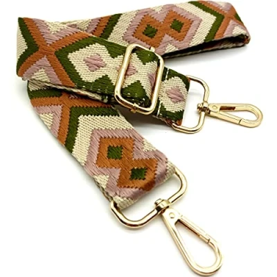 Afbeelding van Verstelbare schouderriem, tas, roze paars bruin groen, tasriemen om te wisselen, tasriem breed met karabijnhaak, goud, 80 130 cm, draagtas, voor dames, handtas, 3,8 40