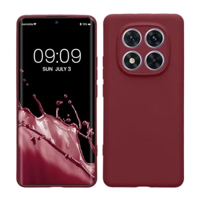 Afbeelding van kwmobile telefoonhoesje geschikt voor Xiaomi Redmi Note 14 Pro 5G / Poco X7 Hoesje smartphone Precisie camera uitsnede In bordeaux violet