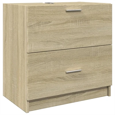 Afbeelding van Wastafelkast 59x37x59 cm bewerkt hout sonoma eikenkleurig