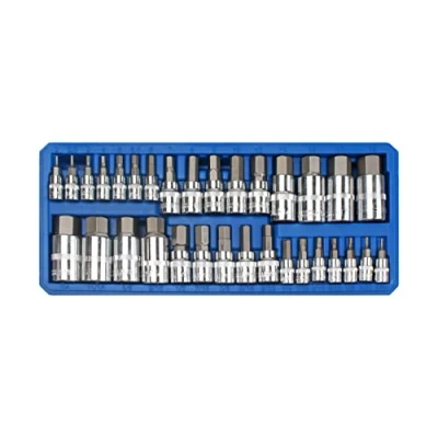Afbeelding van Blue Spot Tools 32 PCE 1/4&quot; 3/8&quot; &amp; 1/2&quot; Hex Bit Socket Set (2 19mm) (1/4&quot; 9/16&quot;)