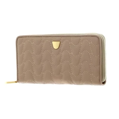 Afbeelding van Coccinelle Clivia Matelasse Zip Around Wallet Toasted, TOASTED