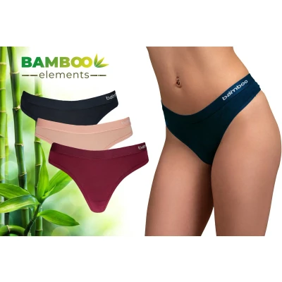 Afbeelding van Bamboo Ondergoed Dames String Bamboe 3 Stuks Multi S Lingerie Onderbroeken Slips