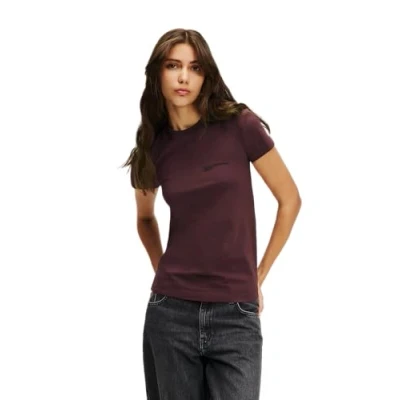 Afbeelding van Karl Lagerfeld Jeans SLIM FIT TEE Tshirt basic, Dames, Maat: XS, Plum perfect