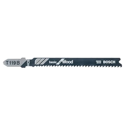 Afbeelding van Bosch Professional 3 x decoupeerzaagblad T 119 B Basic for Wood (voor Zachthout, rechte snede, accessoires Decoupeerzaag)