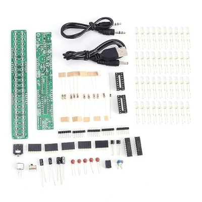 Afbeelding van Audio Spectrum Indicator DIY Kit, DC 3V 12V 5mm Rood/Groen/Blauw LED LM3914 Niveau Kit Electoronics Solderen