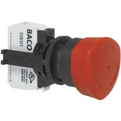 Afbeelding van BACO L22ED01D Noodstopschakelaar Kunststof frontring, Zwart 600 V 10 A IP69K 1 stuk(s)