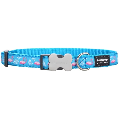 Afbeelding van Hondenhalsband Red Dingo STYLE FLAMINGO Turkoois 31 47 cm