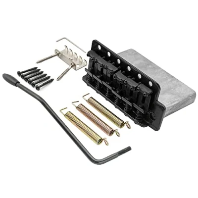 Afbeelding van Musiclily Pro 56,5 mm Vintage Strat Tremolo Brug Stalen Zadels voor Elektrische Gitaar Fender American Strat, Zwart