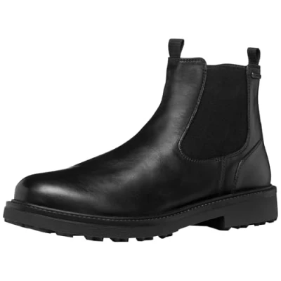 Afbeelding van Geox Korte laarzen, Heren, Maat: 43, Black Leer en textiel