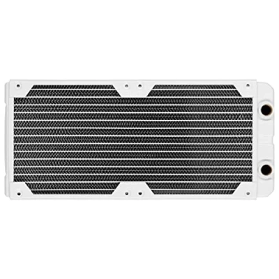 Afbeelding van Corsair Hydro X serie XR5 280 mm waterkoelradiator dubbele 140 ventilatorbevestigingen, 30 radiatordikte, 25 micron dunne koelvinnen, premium koperen constructie, eenvoudige installatie wit