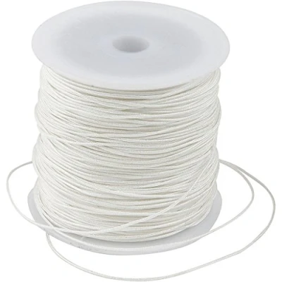 Afbeelding van Creotime polyester koord wit 50 meter 1 mm