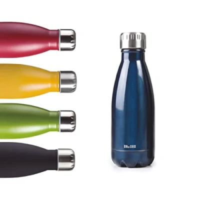 Afbeelding van IBILI Thermosfles met dubbele wand, blauw, 350 ml, 18/10 roestvrij staal, herbruikbaar