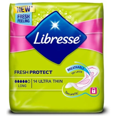 Afbeelding van Libresse Ultra thin long triple protection 14 stuks