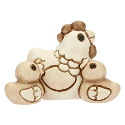 Afbeelding van THUN® Kip met kuiken Klassieke kerststalfiguren keramiek De klassiekers