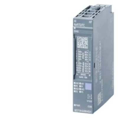 Afbeelding van Siemens simatic et 200sp analog input module ai 4xrtd tc high feature fits to bu type a0 a1 16bit 0 1 2 3 4 wire 6es7134 6jd00 0ca1