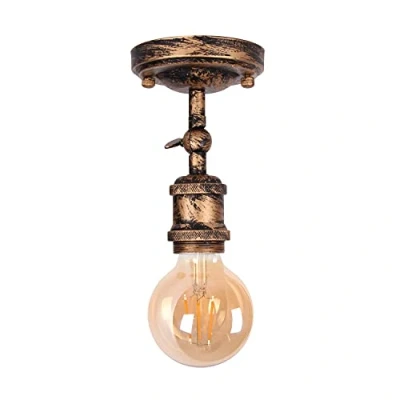 Afbeelding van TWSXTE Rindustriële plafondlamp, vintage wandlampen, antieke spots, plafondlampen en wandlampen in woonen slaapkamer, E27 fittingen, voor LED lampen tot 60W （lampen niet inbegrepen)