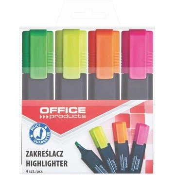 Afbeelding van Office Products markeerstift, set van 4 stuks, assorti 30 stuks