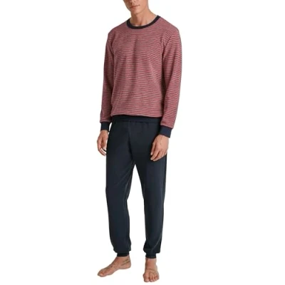 Afbeelding van CALIDA Relax Terry Badstof pyjama voor heren, badstofkwaliteit, Ochre Red., 50