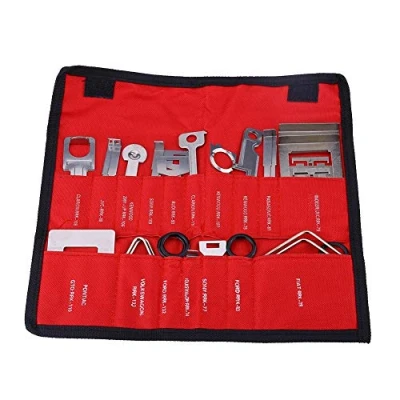Afbeelding van Radio Removal Tool 38 stks Autoradio Sterieo Install Key Kit Universele pasvorm voor de meeste auto(Rood)