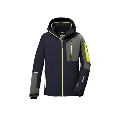 Afbeelding van killtec jongens SKI jack/functioneel jack met capuchon en sneeuwvanger KSW 391 BYS JCKT, dunkelnavy, 140, 42100 000