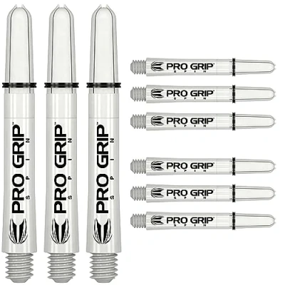 Afbeelding van Target Darts 3 x Sets van Wit Pro Grip Spin Dart Stems Mittel 9 Schacht in totaal