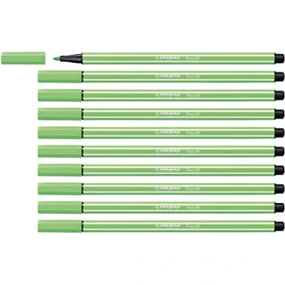 Afbeelding van Premium Viltstift STABILO Pen 68 10 stuks smaragdgroen licht