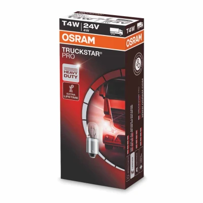Afbeelding van Osram T4W Gloeilamp 24V 4W BA9s Truckstar Pro 10 Stuks