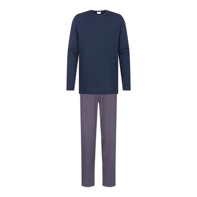 Afbeelding van mey Serie TILE Pyjama, Heren, Maat: Large, Yacht blue