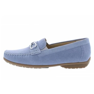 Afbeelding van Sioux CORTIZIA723H Mocassins, Dames, Maat: 39.5, Hellblau Veloursleer