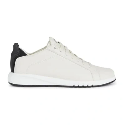 Afbeelding van Geox U Aerantis Sneakers laag, Heren, Maat: 39, White black Leer en textiel