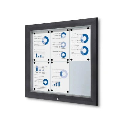 Afbeelding van Vergrendelbaar Notitiebord Outdoor SCT 6x A4 Antraciet Syna SCT6XA4PHC7016JS Horeca &amp; Professioneel