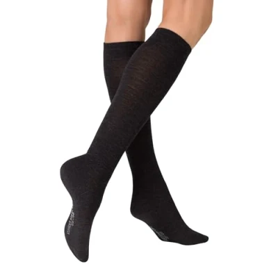 Afbeelding van KUNERT Wool Care Ksd Gebreide kniekousen voor dames, Antracietmel, 39 42 EU