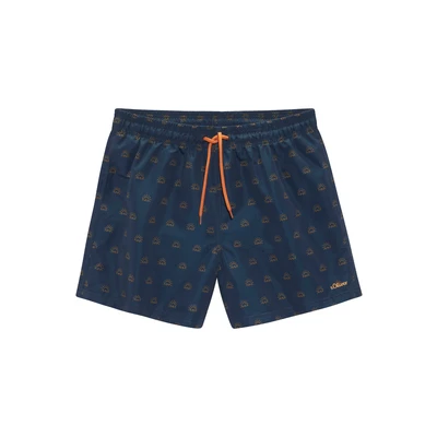 Afbeelding van s.Oliver Zwemshorts, Heren, Maat: Small, Navy mango print