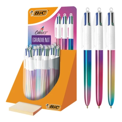 Afbeelding van Balpen Bic 4kleuren gradient medium assorti