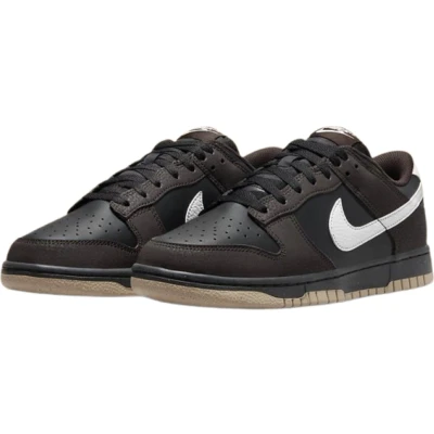 Afbeelding van Nike Sportswear DUNK Sneakers laag, Dames, Maat: 36.5, Black/summit white/brown/khaki Hoogwaardig imitatieleer