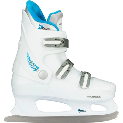 Afbeelding van Nijdam Kunstschaats Calgary Hardboot Wit / Blauw Zilver Maat 43
