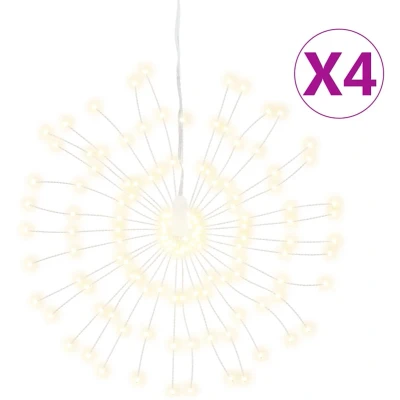 Afbeelding van Kerstverlichting vuurwerk 4 st 140 warmwitte LED&#039;s 17 cm