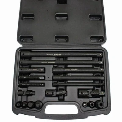 Afbeelding van US PRO Gereedschap 18 st Impact Accessoire Set 1/4 &quot;3/8&quot; 1/2&quot; Drives UJ Step Up/Down 3685
